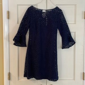Lily Pulitzer Navy Crochet Dress. Small.